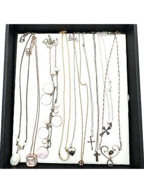 Sterling Silver Lot of Necklaces 45 Grams Wear Scrap Resell XRF Tested